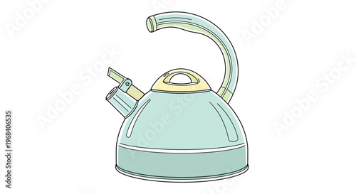 Electric Kettle Closeup Green Color.