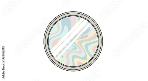 Holographic nail polish bottle cap.