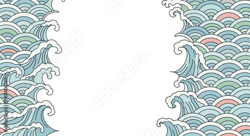Waves Ocean Pattern Background Texture.