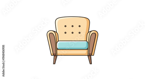 Vintage Style Armchair Furniture Piece.