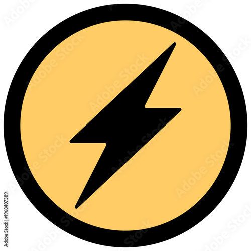 電力警告シンボル丸