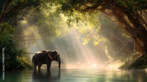 Majestic Silhouette of Strength