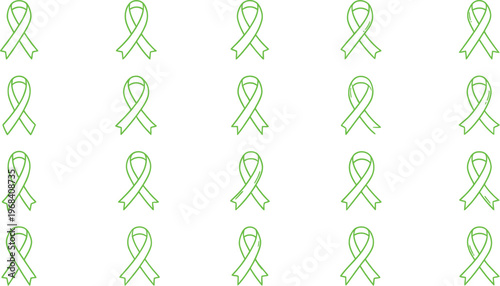 Vector graphic illustration of multiple awareness ribbons in a design