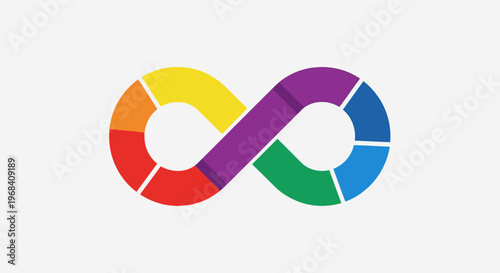 Colorful Infinity Symbol Design Element.