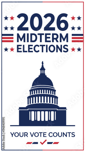 Midterm Elections 2026 Poster Design USA Voting Awareness