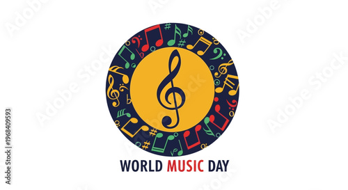 Music Day Treble Clef Symbol.