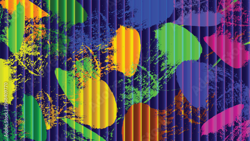 Vibrant abstract vertical stripes a colorful digital art composition