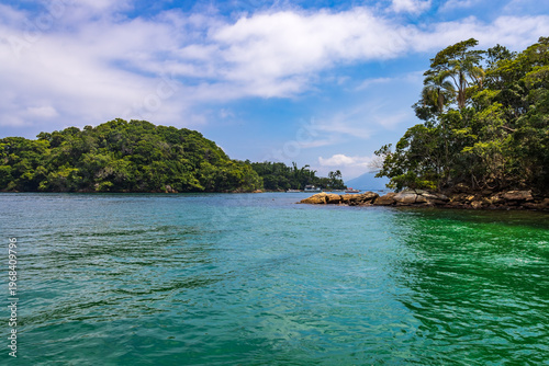 Fotografie Famous Blue Lagoon in Angra dos Reis, Rio de Janeiro, Brasil