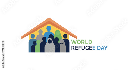 World Refugee Day Awareness Campaign Logo.