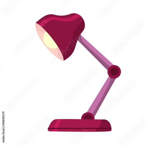 Desk lamp study illustration