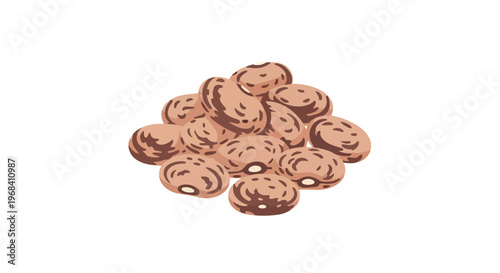 Artistic depiction of a heap of pinto beans, a nutritious and versatile legume commonly used in cuisine