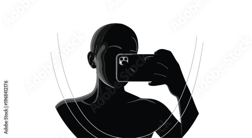 person taking photo with smartphone