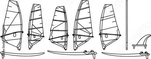 Steps in the process of folding and storing a folding ladder Vector