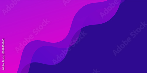 Vibrant Purple and Magenta Abstract Fluid Wave Background with Overlapping Translucent Shapes