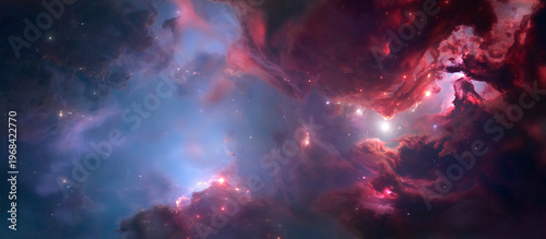 Nebula on a background of outer space	
