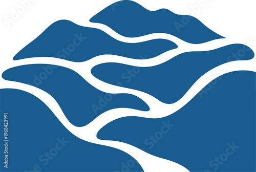 Minimalist solid vector circular balance core with central circle positioned between opposing shapes representing environmental equilibrium and natural stability concepts.
