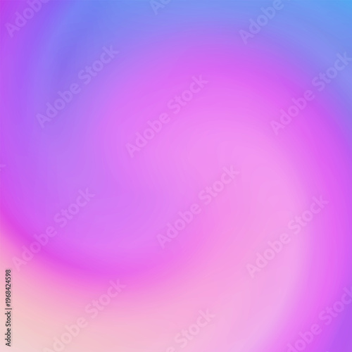 Pastel winter gradient background. Minimalist winter landscape. Sky. Puffy clouds. Soft pastel colors. Vector background. Light blue, purple and white, modern design