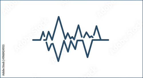 Blue EKG Heartbeat Line Graph Signal.