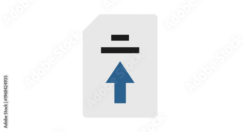 Blue File Folder with Up Arrow.