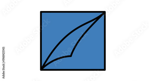 Blue square with black lines.