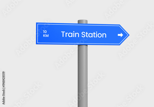 Directional Street Sign Mockup
