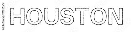 Sketch Houston text design element
