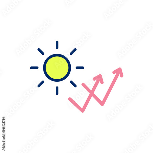 紫外線警告サインの注意アイコン（UV強度）