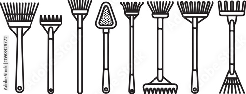 Various styles of antique and vintage chairs with detailed designs Vector