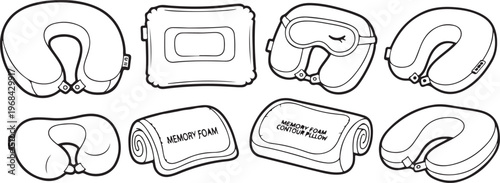 Steps to assemble a memory foam pillow with a removable and washable cover Vector