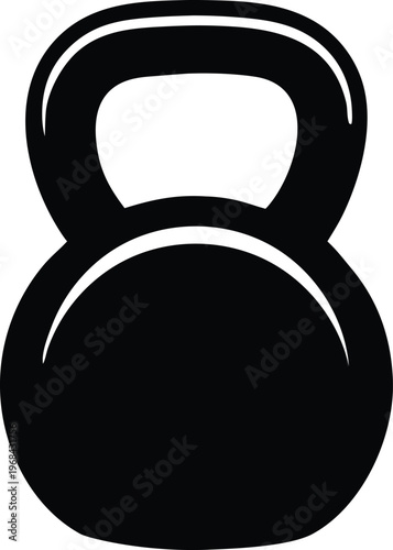 Kettlebell fitness gym exercise workout weight training vector icon