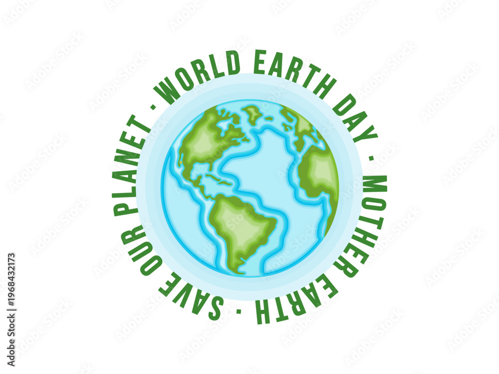 Fototapeta premium world earth day illustration eco friendly ecology concept environment day save the earth mother nature