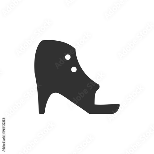 Women high heel shoes icon. Fashion and elegant footwear symbol. Monochrome black and white symbol
