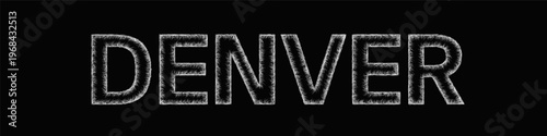 Sketch Denver text design element