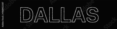 Sketch Dallas text design element
