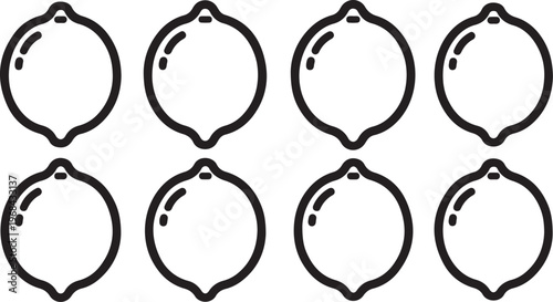 Clock faces showing different times in a grid pattern Vector