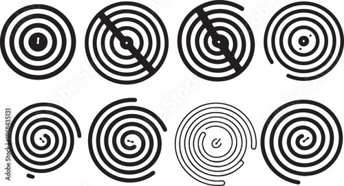 Illustration of classical psychological perception test patterns Vector