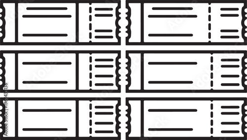 Abstract geometric patterns with vertical and horizontal lines in black and white Vector