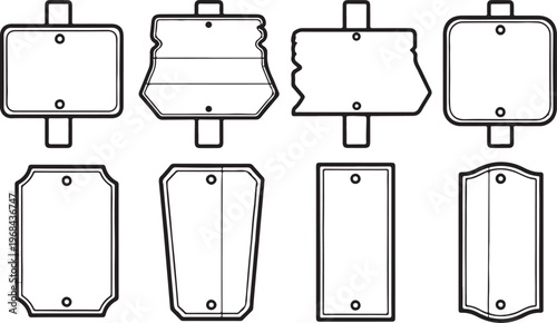 Various styles of storage bins with lids for organizing and home storage solutions Vector