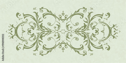 Abstract floral background and vintage design with seamless patterns featuring ornate vector scrolls and retro flower leaf ornaments for a decorative wallpaper illustration