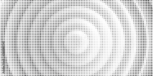 Grunge halftone gradient background. Faded grit noise texture. White and black sand wallpaper. Retro pixelated backdrop. Anime or manga style comic overlay.