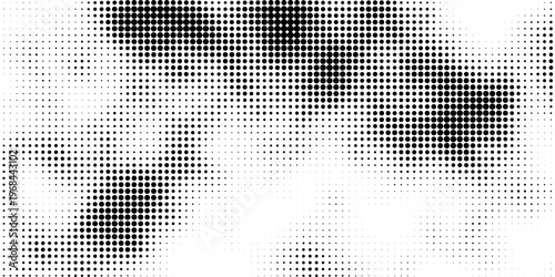 Halftone black and white vector of dots arranged in a circle. modern dot vector design