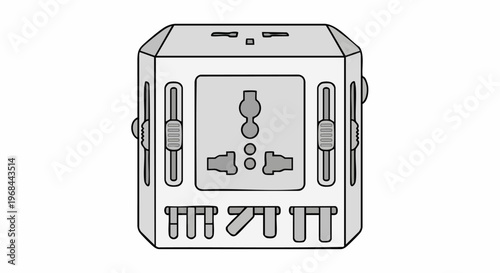 Universal Travel Power Adapter Vector
