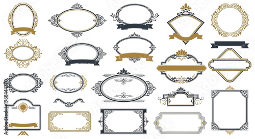 Collection of ornate frame designs.
