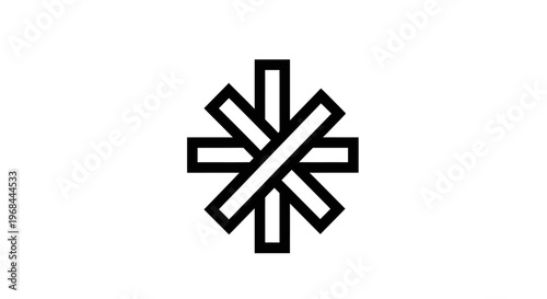 Black and white asterisk symbol.