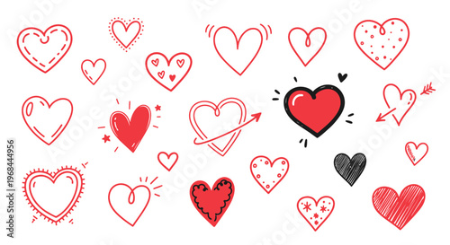 Collection of heart shapes.
