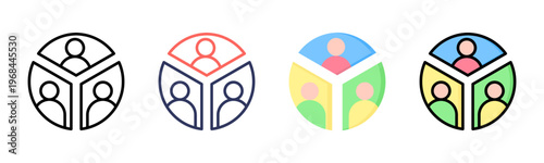 Customer Segment icon set multiple style collection