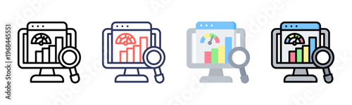 Performance icon set multiple style collection