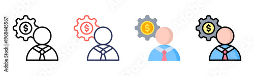 Leader icon set multiple style collection