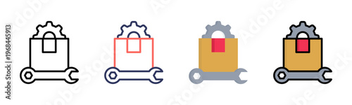 Product Management icon set multiple style collection