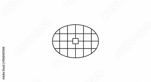 Grid Pattern Oval Shape.